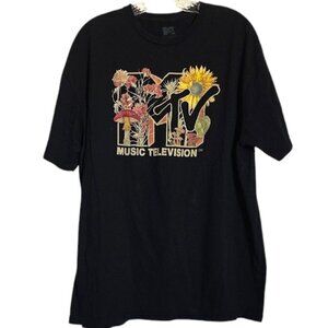 MTV Classic Men's Black 1XL/TG Graphic Short Sleeve Crew Neck T-Shirt T19